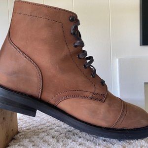 Men's Thursday Boot Co. Classic Collection "Captain" leather boots in terracotta